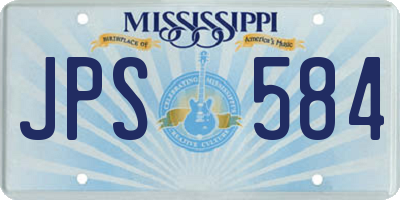 MS license plate JPS584