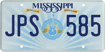 MS license plate JPS585
