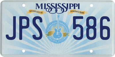 MS license plate JPS586