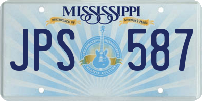 MS license plate JPS587