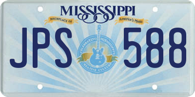 MS license plate JPS588