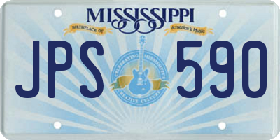 MS license plate JPS590