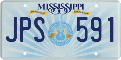 MS license plate JPS591