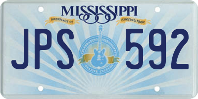 MS license plate JPS592