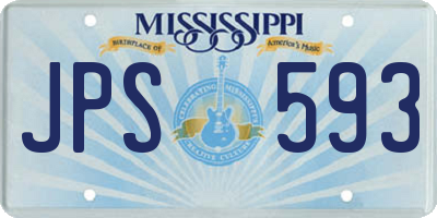 MS license plate JPS593
