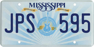 MS license plate JPS595