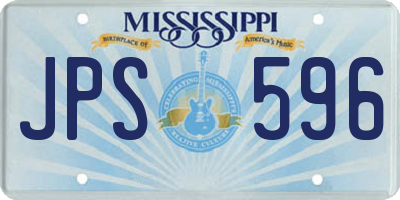 MS license plate JPS596