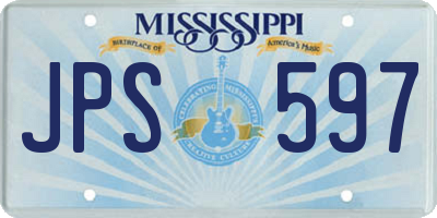 MS license plate JPS597