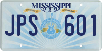 MS license plate JPS601