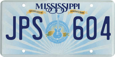 MS license plate JPS604