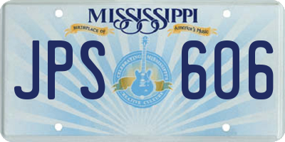 MS license plate JPS606