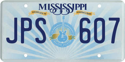 MS license plate JPS607