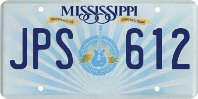 MS license plate JPS612