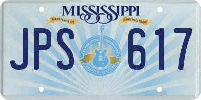MS license plate JPS617
