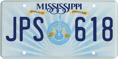 MS license plate JPS618