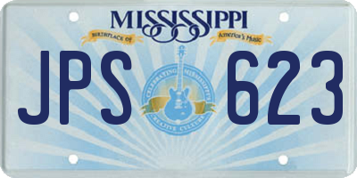 MS license plate JPS623