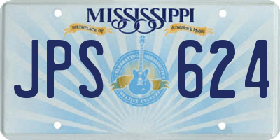 MS license plate JPS624