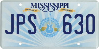 MS license plate JPS630