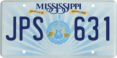MS license plate JPS631