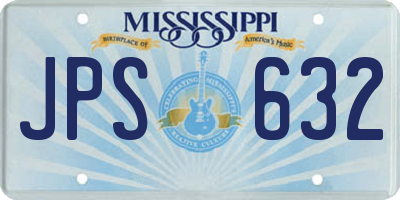 MS license plate JPS632