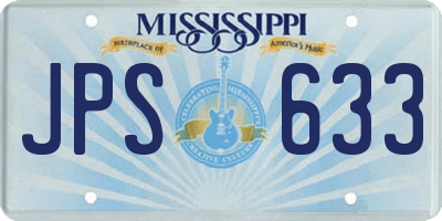 MS license plate JPS633
