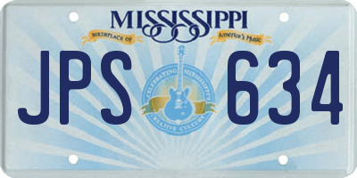 MS license plate JPS634
