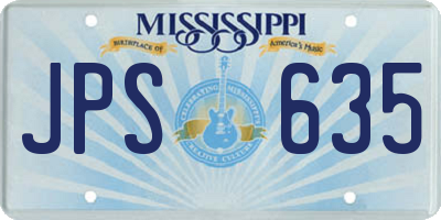 MS license plate JPS635
