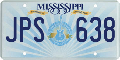 MS license plate JPS638