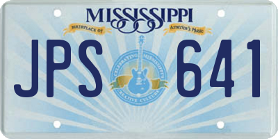 MS license plate JPS641