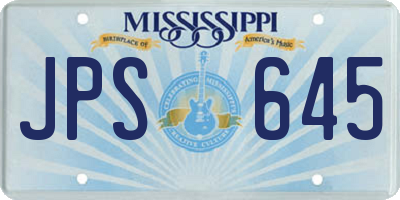 MS license plate JPS645