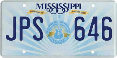 MS license plate JPS646
