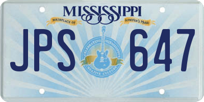 MS license plate JPS647