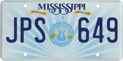 MS license plate JPS649