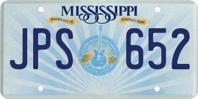 MS license plate JPS652