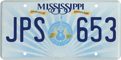 MS license plate JPS653