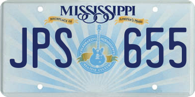 MS license plate JPS655