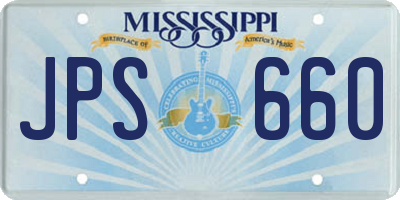 MS license plate JPS660