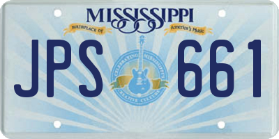 MS license plate JPS661