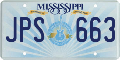 MS license plate JPS663