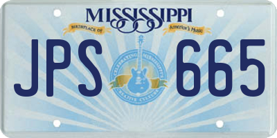 MS license plate JPS665