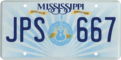 MS license plate JPS667