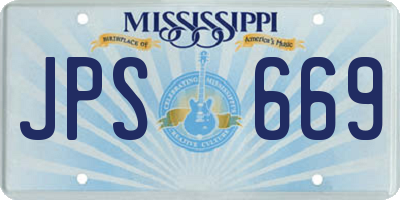 MS license plate JPS669