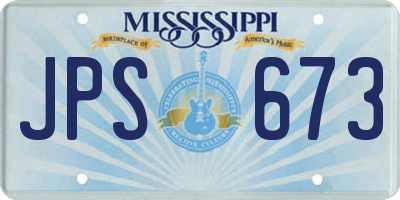 MS license plate JPS673