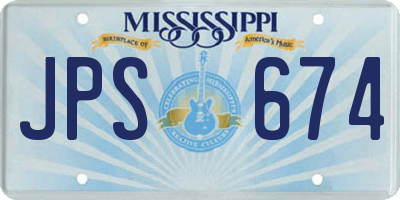 MS license plate JPS674