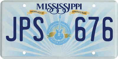 MS license plate JPS676