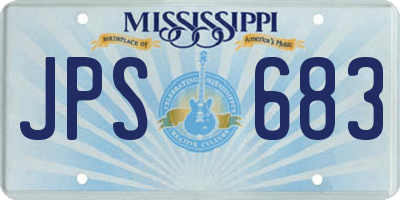 MS license plate JPS683