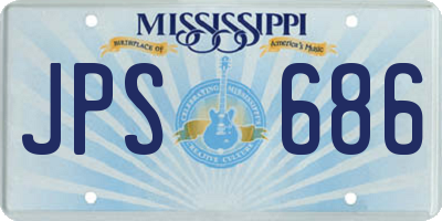 MS license plate JPS686