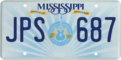 MS license plate JPS687