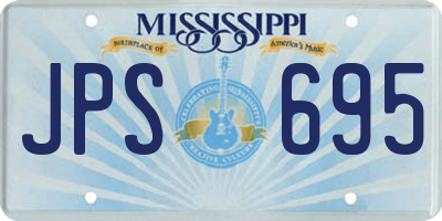 MS license plate JPS695