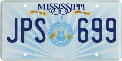 MS license plate JPS699